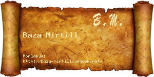 Baza Mirtill névjegykártya